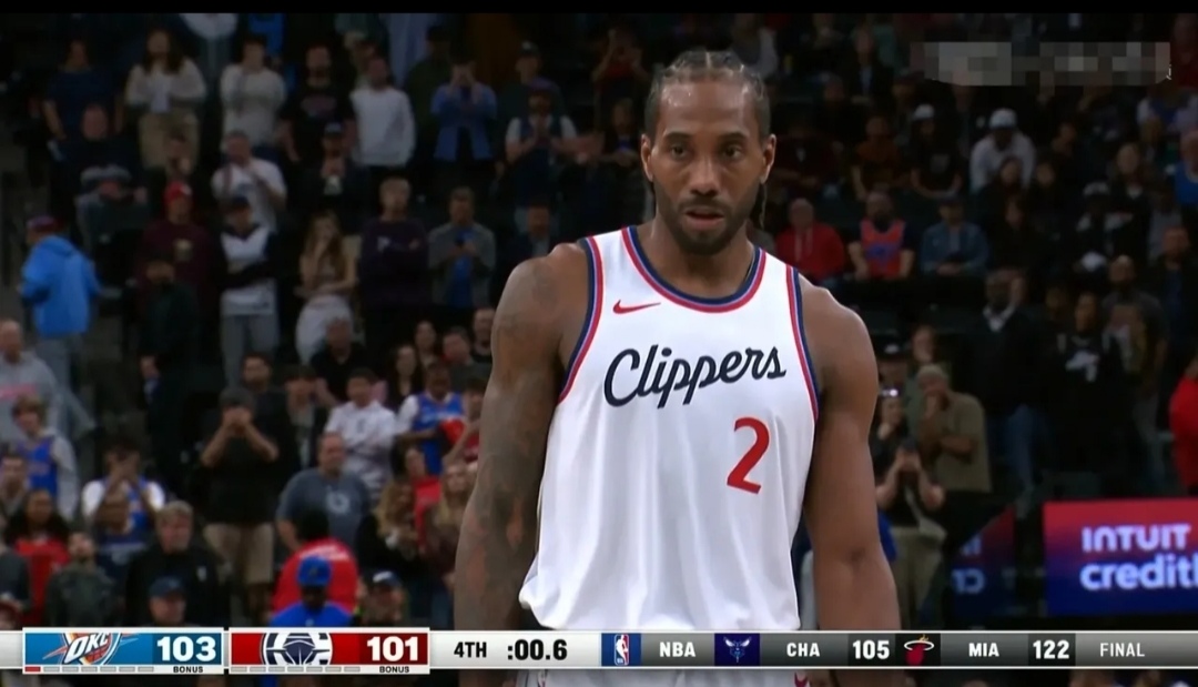 伦纳德缺阵，快船击败雷霆